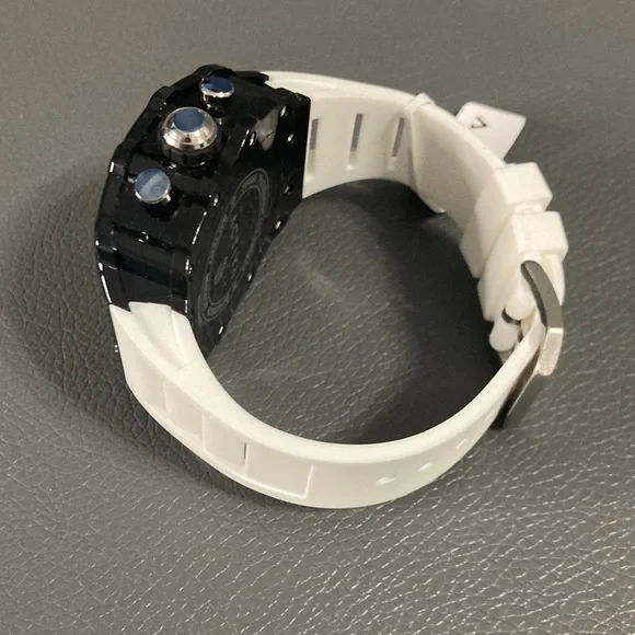 Activa Watch w/ Skeleton Dial 44.3mm, White strap black face (ACW2305-018) - Picture 3 of 7